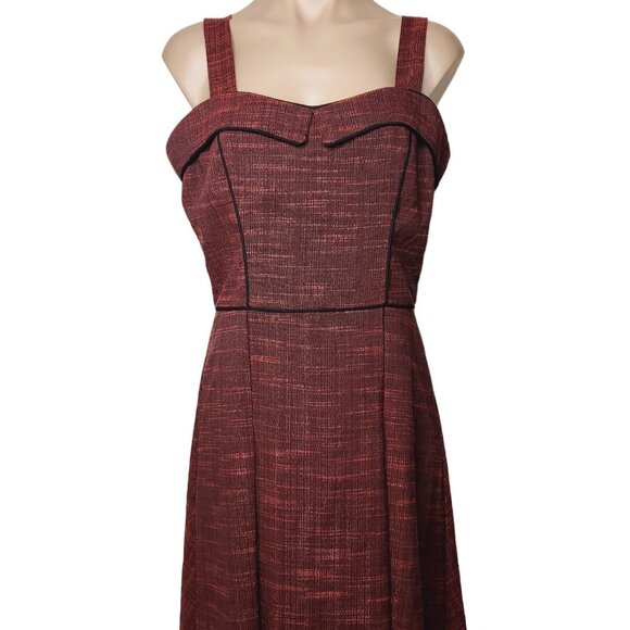 Red and Black Pinup Sheath Dress Size Medium - Picture 3 of 11